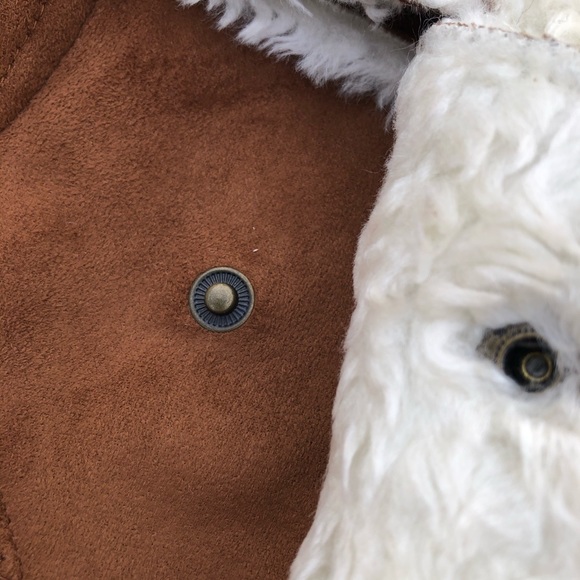 Regent Faux Suede Sherpa Jacket Size Medium - Picture 7 of 11